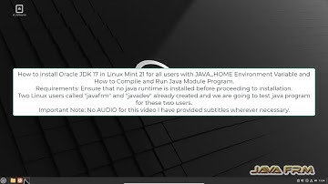 How to install Oracle JDK 17 in Linux Mint 21 with JAVA_HOME Environment Variable