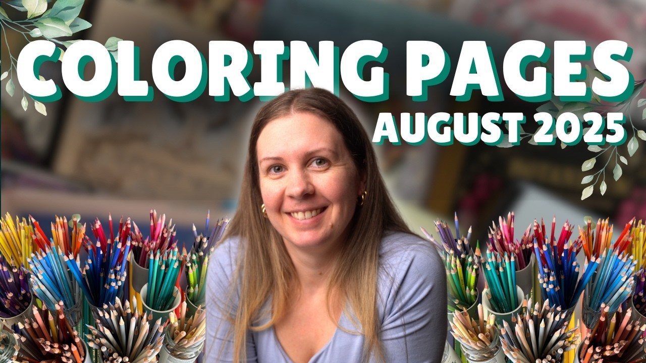 AUGUST 2025 Completed Coloring Pages Flip Through | Adult Coloring