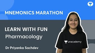 Mnemonics Marathon (Learn with fun) | Pharmacology | Dr. Priyanka Sachdev | Unacademy Live - NEET PG screenshot 1