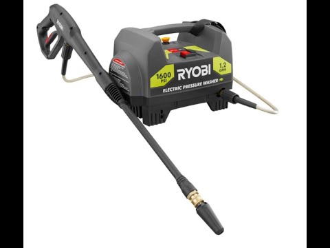 Ryobi 1,600 PSI 1.2 GPM Electric Pressure Washer - YouTube