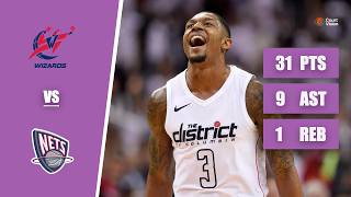 TB - Bradley Beal - 31 Points, 9 Assists, 1 Rebound vs Nets - 2018-19 Regular Season