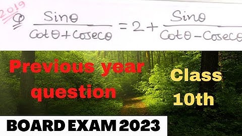 Prove that Sin theta / cot theta + cosec theta = 2 + sin theta / cot theta - cosec theta |identities