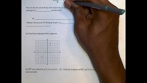 Unit 1 Lesson 5: Distance and Midpoint