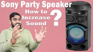 Sony Party Speaker | How to Increase Sound Sony V41D Party Speaker | Sound Filter Settings |