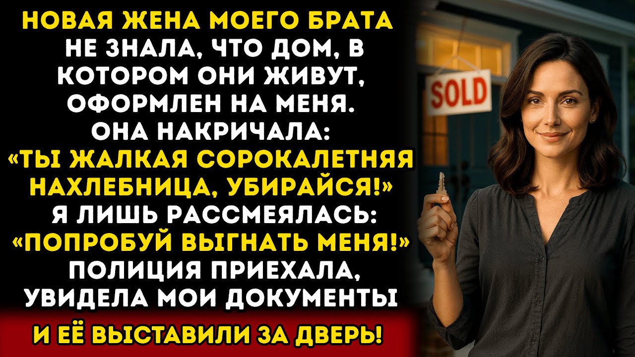 Жена брата не знала, что дом оформлен на меня. Она вызвала полицию, но когда…