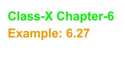 TN Class-X Maths Chapter-6 Example: 6.27
