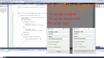 Forms Uygulaması Olarak Şifre Güvenlik Kontrol Sistemi - C#
