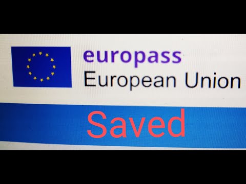 How to save the new format of Europass CV || How to Download Europass CV