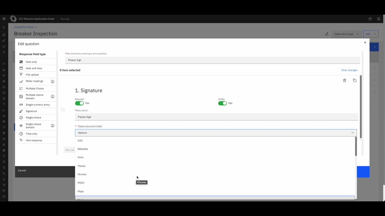 Пошаговое руководство по инспекциям Maximo (создание, назначение и выполнение)