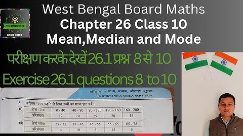 Exercise 26.1 questions 8 to 10 Solutions#wbbse class 10 chapter 26.1 solution