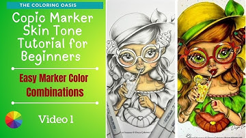 Copic Skin Tone Adult Coloring Tutorial Series | How to Color Skin with Alcohol Markers | Video 1