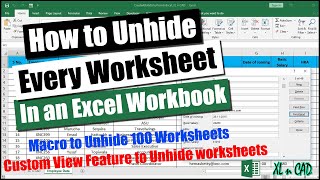 Unhide Every Hidden WorkSheet in an Excel Workbook (Macro to Unhide 100 sheets) Details