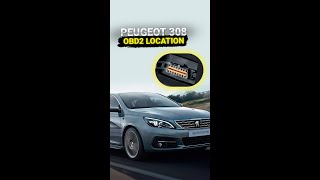 OBD2 Peugeot 308 2018 location. Расположение диагностического разъема ОБД 2.