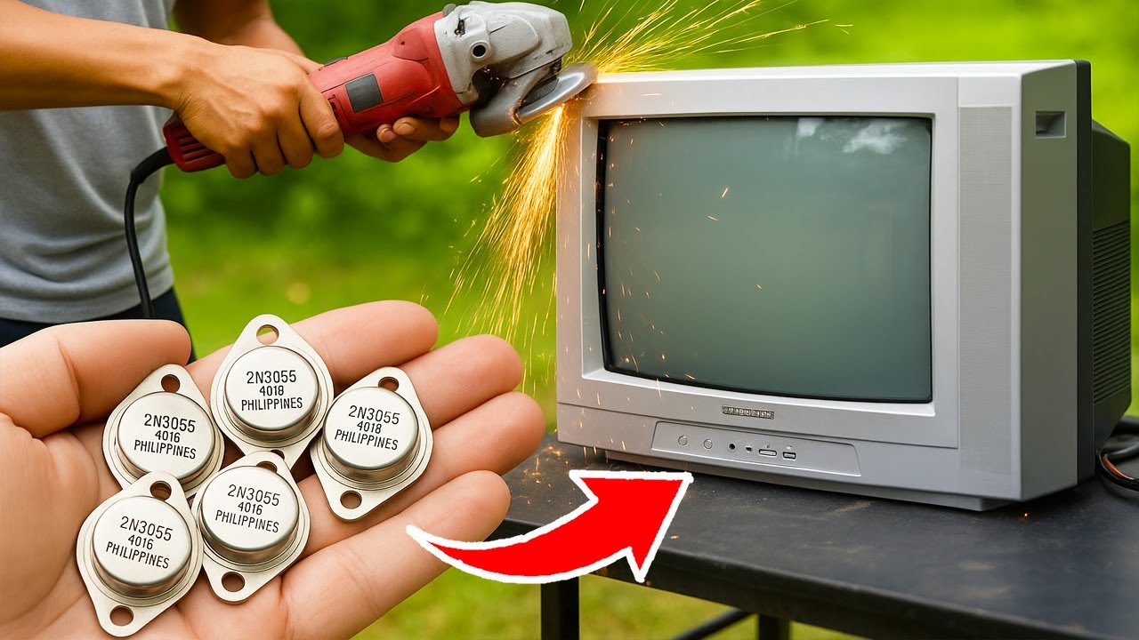 Hidden uses for old TVs! Try to insert 2n3055 into old TVs and It will SHOCK you