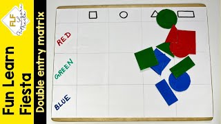 Double entry matrix | colors and shapes game for kids #indooractivitiesforkids