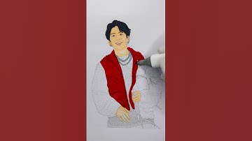 “Jungkook Shining in Red ♥️| PTD On Stage Seoul Fanart | BTS Jungkook”