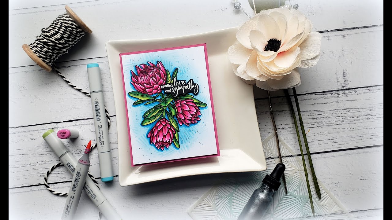 Dimensional Copic Coloring A One Layer Card: Making Your Dream DT - YouTube