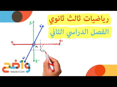 المتجهات في الفضاء الثلاثي الابعاد (ثالث ثانوي/ الفصل الثاني)