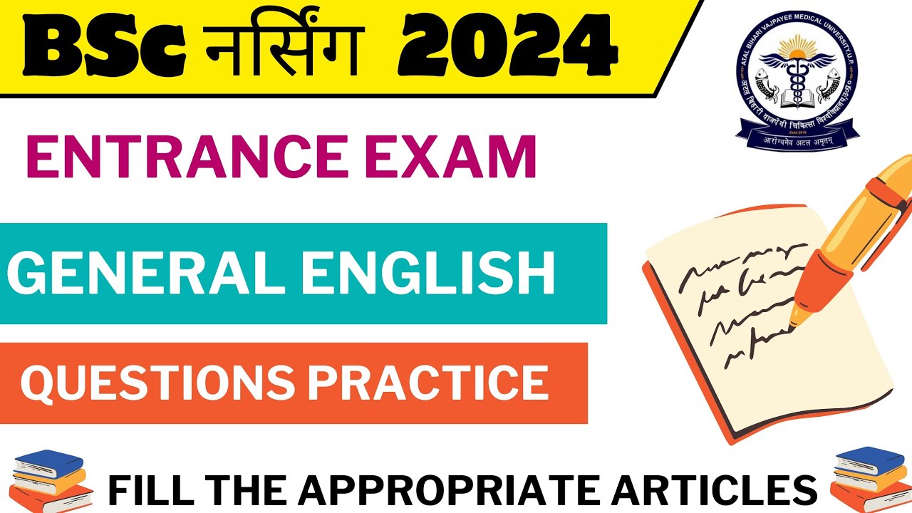 BSc. Nursing Entrance Exam ENGLISH Questions Practice 2024 | BSc ...