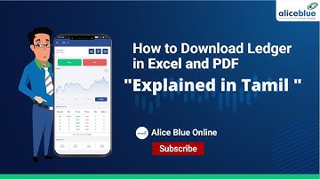 How to check Ledger Balance in Alice Blue 2022 | How to download Ledger Report | Alice Blue