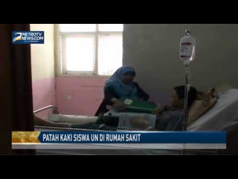  Patah  Tulang  Kaki Seorang Siswa di Bandung UN di Rumah  