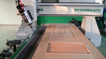 4 aixs CNC Router RC1325RH-ATC Working Video Roctech