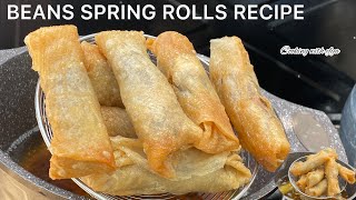 HOW TO MAKE THE BEST GHANA BEANS SPRING ROLLS | AUTHENTIC GHANA BEANS SPRING ROLLS RECIPE