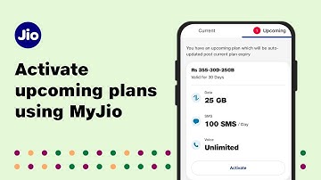 How to Activate upcoming plans using MyJio App | Jio Care