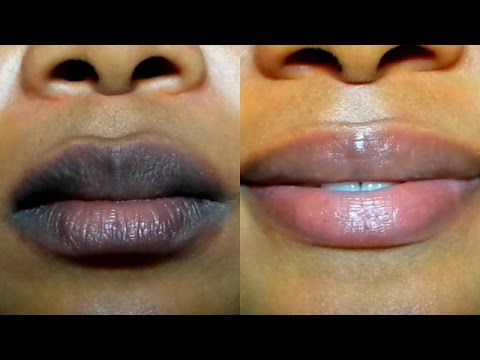 How do you lighten dark lips?