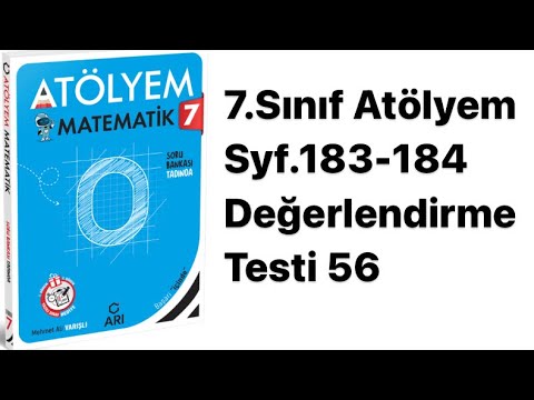 7.SINIF ATÖLYEM S.183-184 DEĞERLENDİRME TESTİ 56