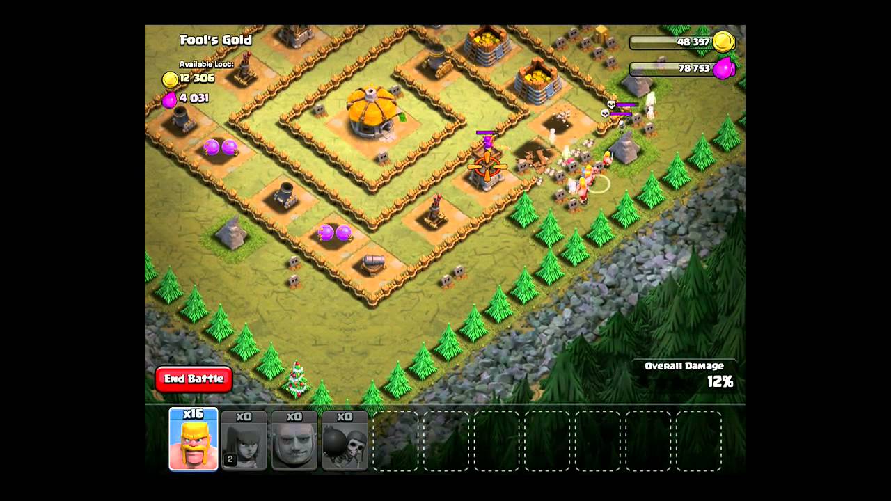 How to Win in Clash of Clans Fool's Gold YouTube