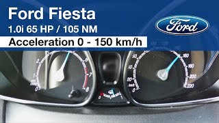 Ford Fiesta Eco without Boost 1.0i (65 hp) Acceleration 0 - 150 km/h