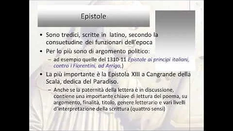Quante sono le epistole di Dante?