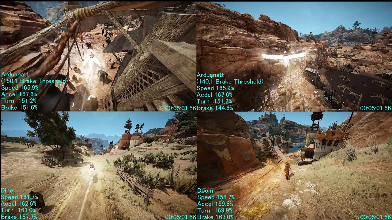 Black Desert Online - Pegasus vs Unicorn vs Doom Speed Comparison Part3 (Grana to Valencia Speedrun)