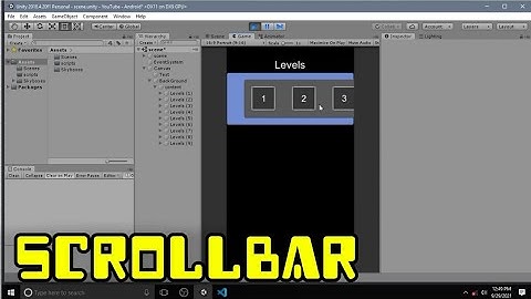 How to make scrollbar in unity
