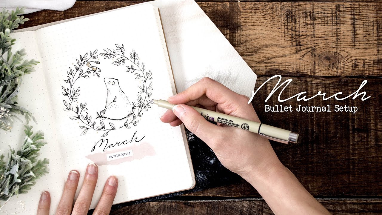 Plan with me | March 2018 Bullet Journal (w/ MyLifeinaBullet, Jenny Journals, & Nicole’s Journal)