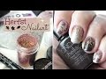 Herfst NailArt met glitters en stempels | beautynailsfun.nl