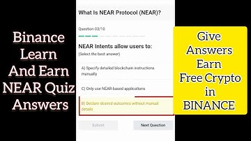 Binance learn and earn NEAR Quiz answers|Near quiz answer #binancelearnandearn #nearquizanswers