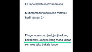LIRIK SEDEREK KULO SEDOYO|| KANJENG SUNAN KALIJOGO [JUM,18-2-2022]