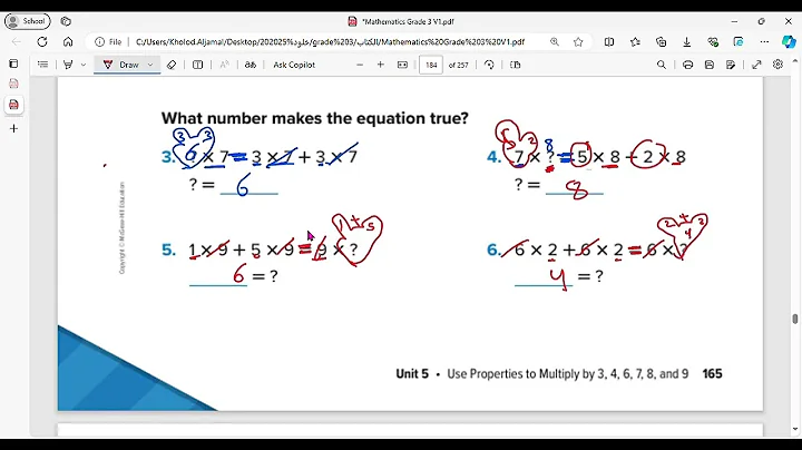 Reveal math grade 3 lesson 5-1 understand the distributive property