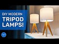 DIY Wooden Tripod Table Lamp ~ DIY Woodworking