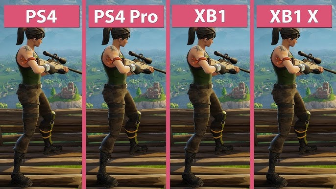 Fortnite, Xbox One X VS Xbox One S VS Xbox One