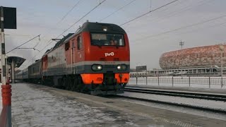 Электровоз ЭП2К-438 со скорым поездом №115 Томск-Адлер