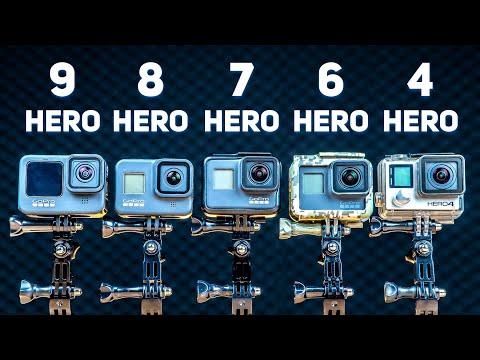 Сравнение экшн-камер GoPro от Hero 4 до Hero 9 Black в равных условиях.