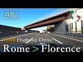 ASMR Highway driving, Italy [Rome-Florence] Nov. 2020 | 08:00 - 11:00 | 🌞