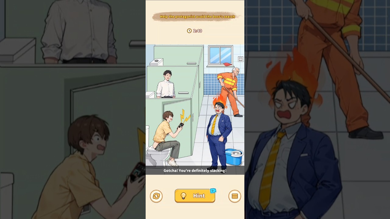 Brain Puzzle 2 Logic Twist Level 36 | Help the protagonist avoid the boss's research 