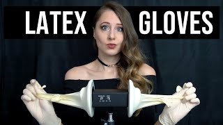 ASMR Playing with Latex Gloves Sounds no Talking (Ear Cupping, Tapping, Glove Try on)