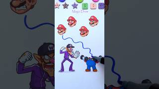 Super Mario Galaxy Waluigi x Mario 💪 Line Connect Puzzle Challenge  #mario #supermario