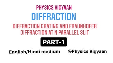 DIFFRACTION GRATING AND FRAUNHOFER DIFFRACTION AT N PARALLEL SLIT- PART 1|B.Sc PHYSICS