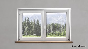 JONAS VINDUER --- PVC fire-escape type window / double window without profile in the middle